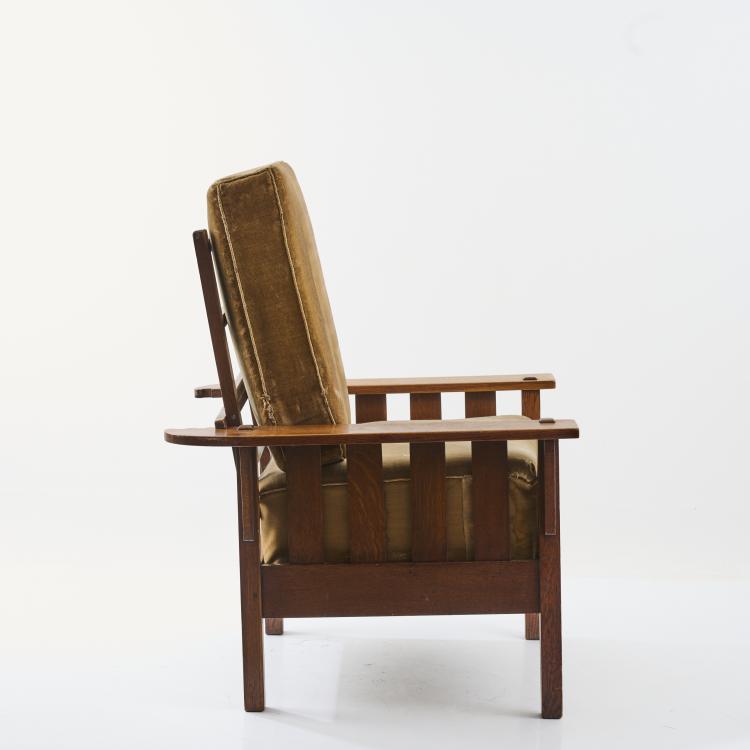 Bild 1 zu Objekt, Armlehnsessel 'Morris Chair' - '186', um 1910, J. M. Young, Young, J. M & Sons, Camden, NY, 182A 302