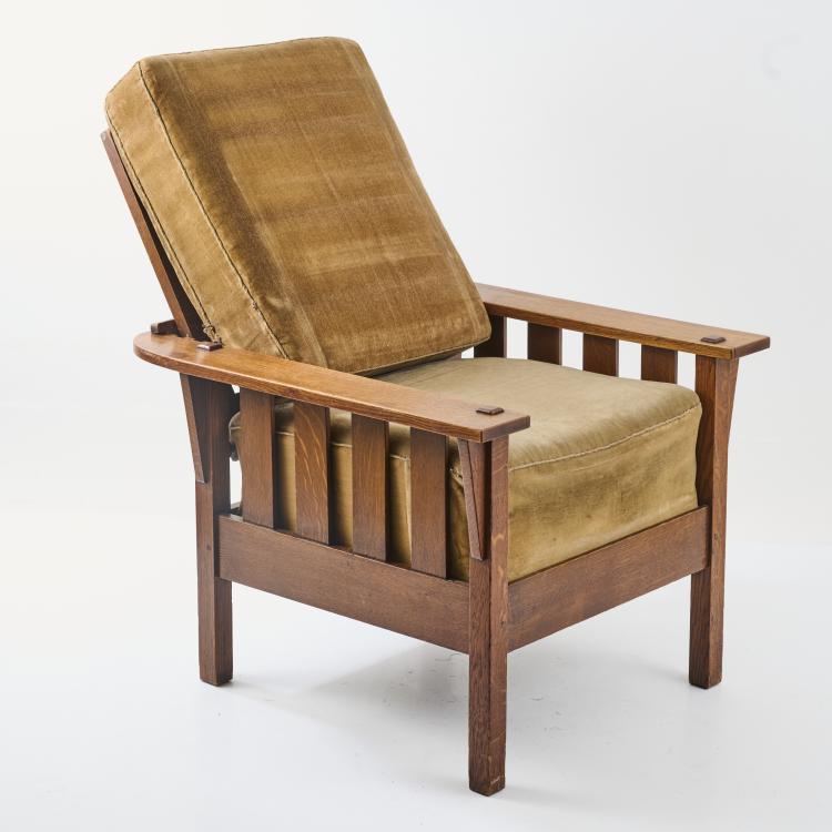 Bild 3 zu Objekt, Armlehnsessel 'Morris Chair' - '186', um 1910, J. M. Young, Young, J. M & Sons, Camden, NY, 182A 302