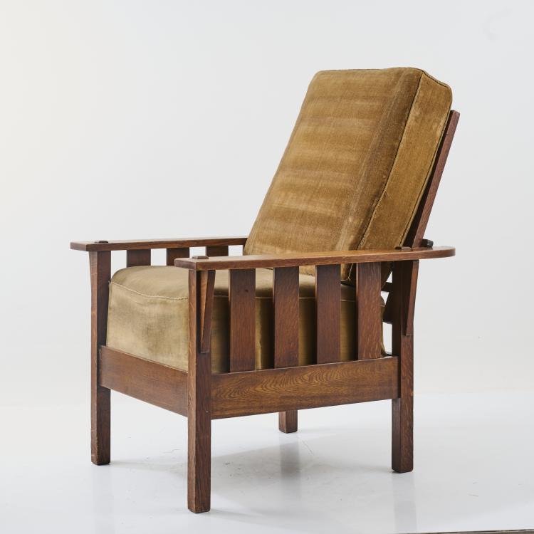 Bild 5 zu Objekt, Armlehnsessel 'Morris Chair' - '186', um 1910, J. M. Young, Young, J. M & Sons, Camden, NY, 182A 302