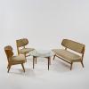Seating ensemble: sofa, two armchairs, coffee table, c. 1958