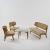 Sitzgruppe: Sofa, zwei Sessel, Sofatisch, um 1958 (Entwurf)