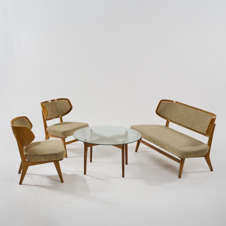 Hauptbild zu Objekt, Sitzgruppe: Sofa, zwei Sessel, Sofatisch, um 1958 (Entwurf), Herta-Maria Witzemann, Sch&ouml;rle & G&ouml;lz, Stuttgart, 182C 765