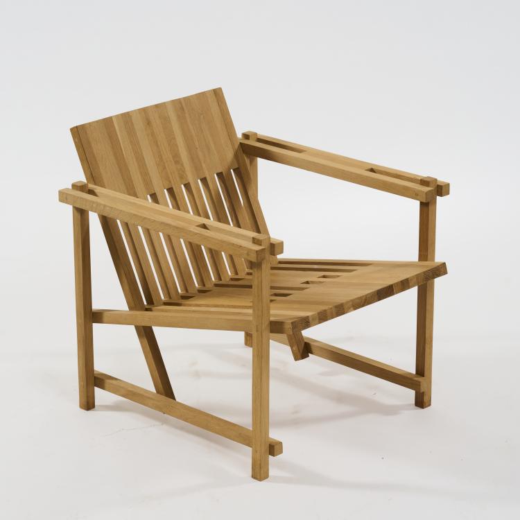 Hauptbild zu Objekt, Armlehnsessel 'S 88 - 1' - 'Tribute to Rietveld', 2002 (Entwurf), Hein Stolle, WonderWood, Amsterdam, 182C 989