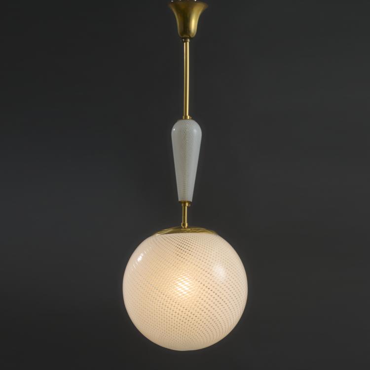 Bild 1 zu Objekt, Two 'Reticello' ceiling lights, c. 1940, Carlo Scarpa, Venini, Murano, 181A 206