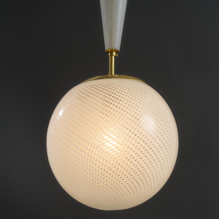 Bild 2 zu Objekt, Two 'Reticello' ceiling lights, c. 1940, Carlo Scarpa, Venini, Murano, 181A 206