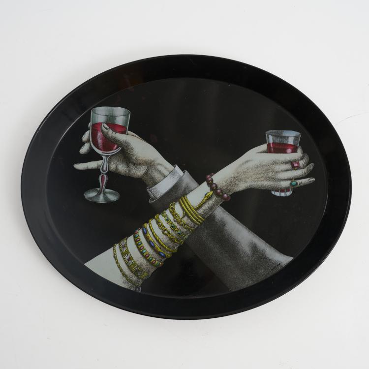 Hauptbild zu Objekt, Tray 'Brindisi', 1950s (design), Piero Fornasetti, Fornasetti, Mailand / Milan, 181A 332