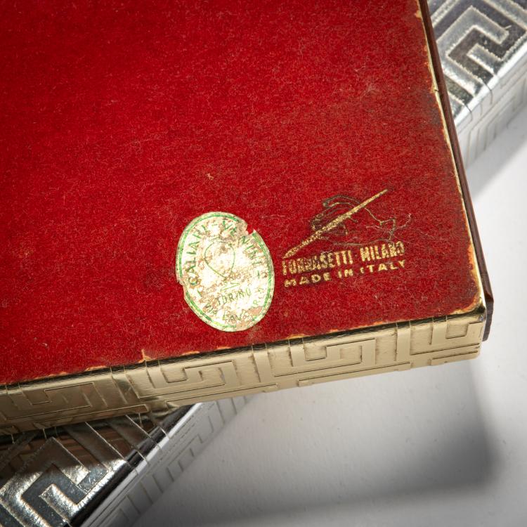 Bild 2 zu Objekt, Two cigarette boxes 'Greca incisa', 1950s-60s, Piero Fornasetti, Fornasetti, Mailand / Milan, 181A 328