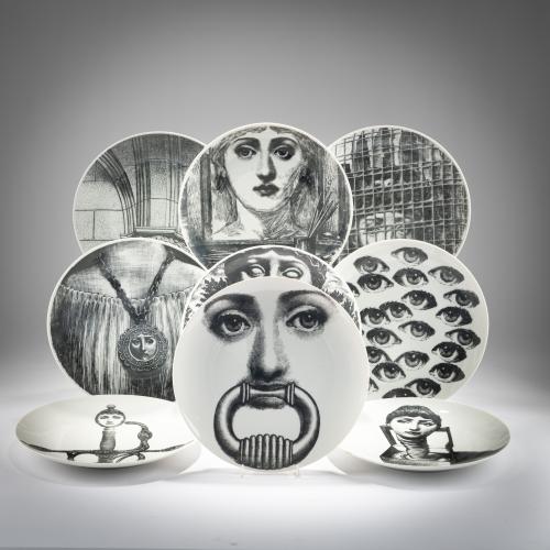Nine plates from the 'Tema e Variazioni' series, 1950s - 2000s