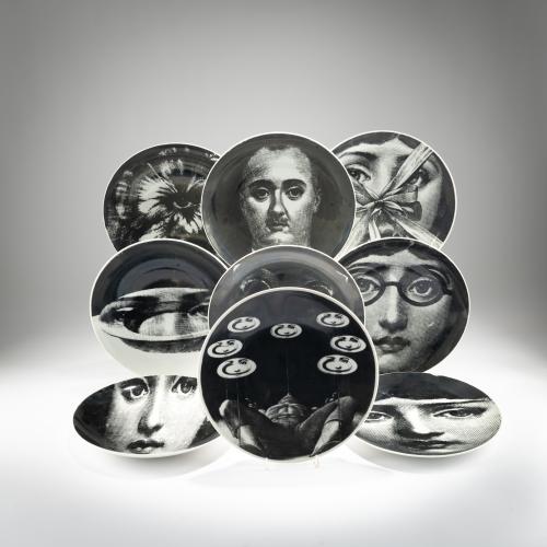 Nine plates from the 'Tema e Variazioni' series, 1950s - 2000s