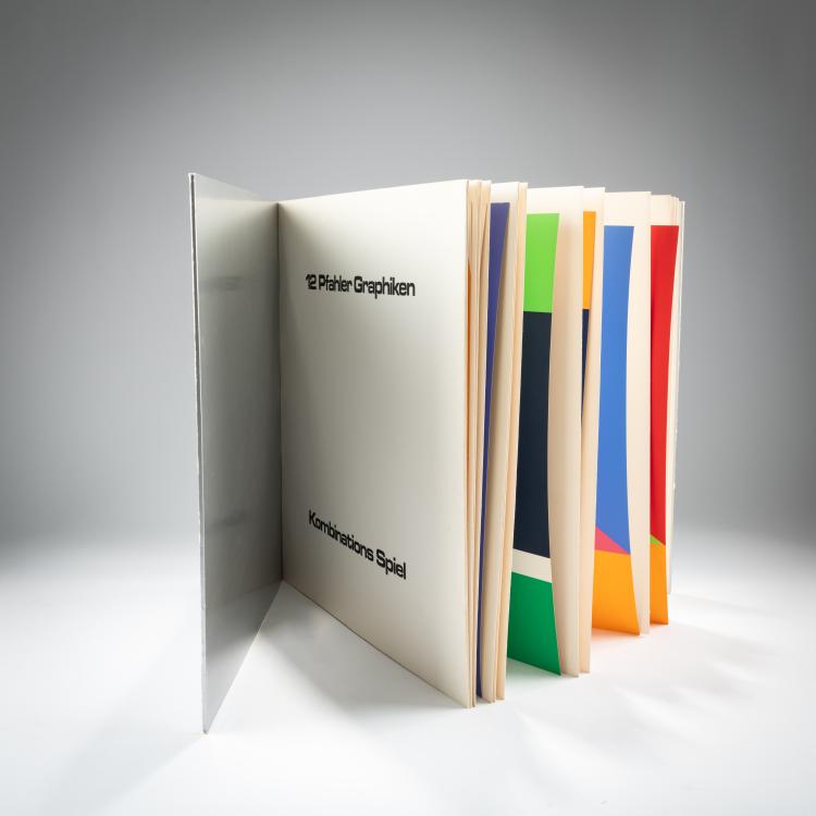 Bild 2 zu Objekt, Portfolio '6 x 2 = 12 : 1 = 6 + 6 - 12 Pfahler Grafiken Kombinations Spiel', c. 1970, Georg Karl Pfahler, Galerie M&uuml;ller, Stuttgart (Publ.), 181C 782
