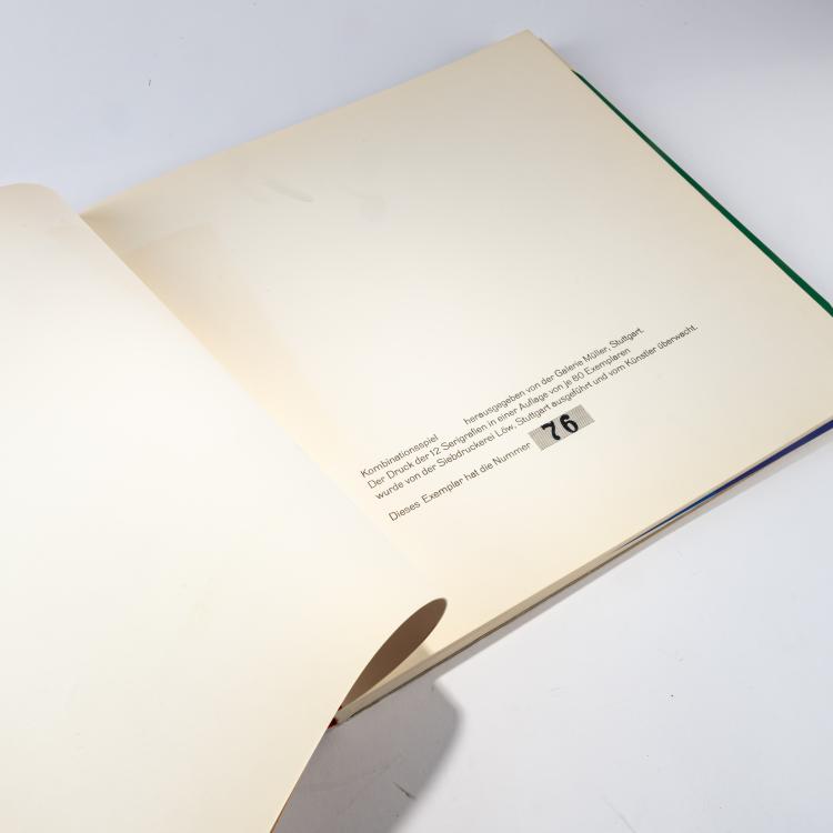 Bild 6 zu Objekt, Portfolio '6 x 2 = 12 : 1 = 6 + 6 - 12 Pfahler Grafiken Kombinations Spiel', c. 1970, Georg Karl Pfahler, Galerie M&uuml;ller, Stuttgart (Publ.), 181C 782