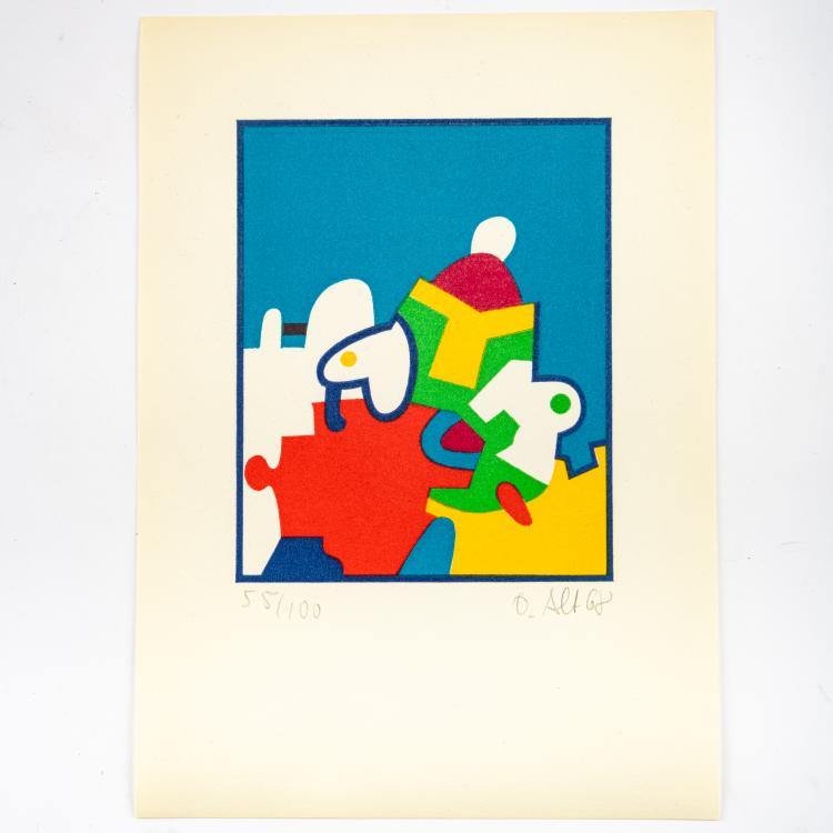 Bild 1 zu Objekt, Portfolio 'Die Kinguine', 1968, Otmar Alt, Galerie Schm&uuml;cking (Publ.), 181C 778