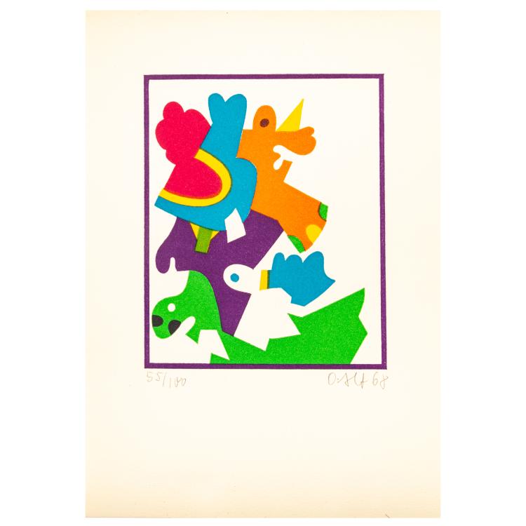 Bild 2 zu Objekt, Portfolio 'Die Kinguine', 1968, Otmar Alt, Galerie Schm&uuml;cking (Publ.), 181C 778