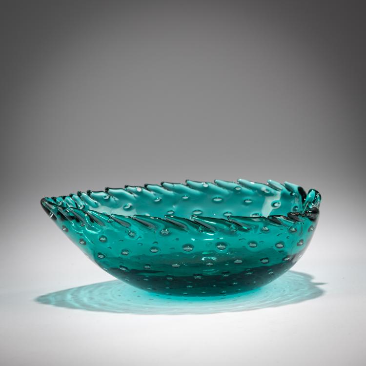 Hauptbild zu Objekt, Leaf bowl 'A bolle', 1935, Carlo Scarpa, Venini, Murano, 181B 570
