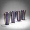 Four drinking glasses 'a canne', 1946/47