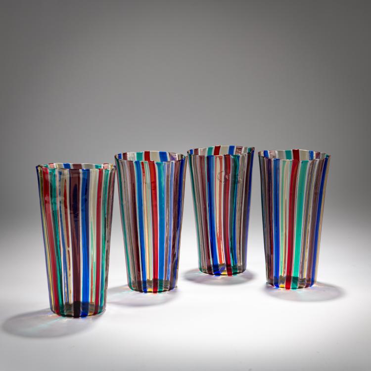 Bild 2 zu Objekt, Four drinking glasses 'a canne', 1946/47, Gio Ponti, Venini, Murano, 181B 594
