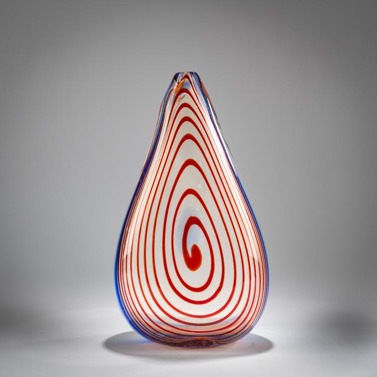 Hauptbild zu Objekt, Vase mit Spiraldekor, um 1959, Anzolo Fuga, A.Ve.M., Murano, 181B 604