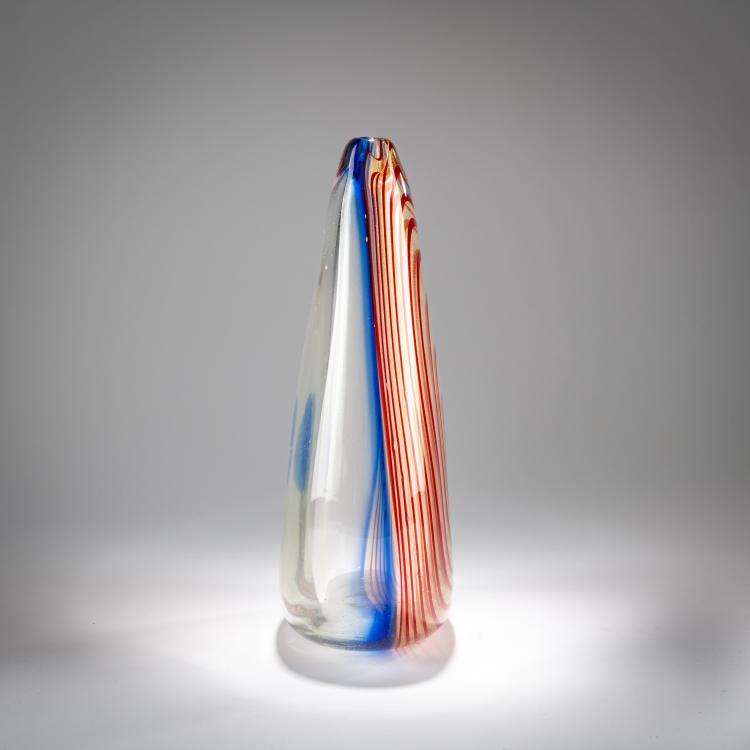 Bild 1 zu Objekt, Vase mit Spiraldekor, um 1959, Anzolo Fuga, A.Ve.M., Murano, 181B 604