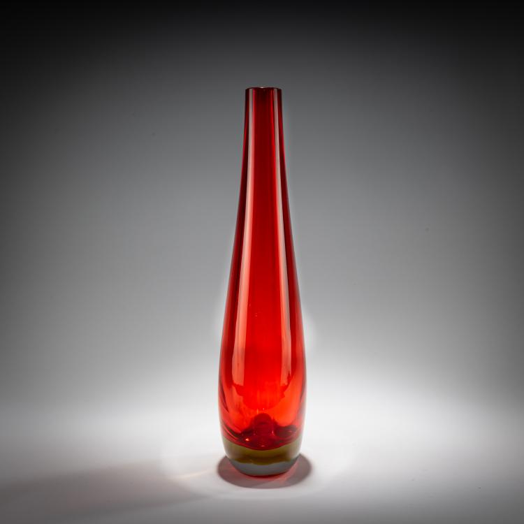 Bild 1 zu Objekt, Vase 'Sommerso rosso cinese giallo', 1958, Flavio Poli, Seguso s.r.l., Murano, 181B 653