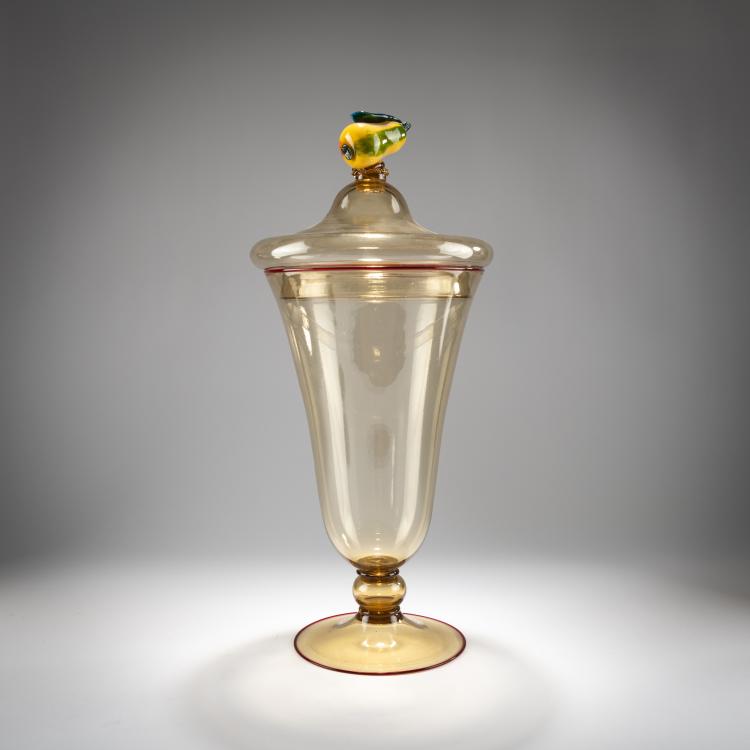Hauptbild zu Objekt, Tall  lidded goblet, c. 1925, Murano, 181B 555