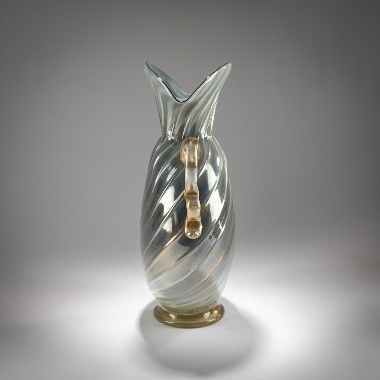 Bild 2 zu Objekt, Henkelvase 'grigio oro', 1936, Alfredo Barbini,Flavio Poli, Barovier Seguso & Ferro., 181B 553