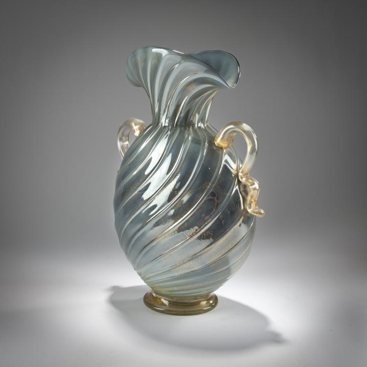 Bild 3 zu Objekt, Henkelvase 'grigio oro', 1936, Alfredo Barbini,Flavio Poli, Barovier Seguso & Ferro., 181B 553