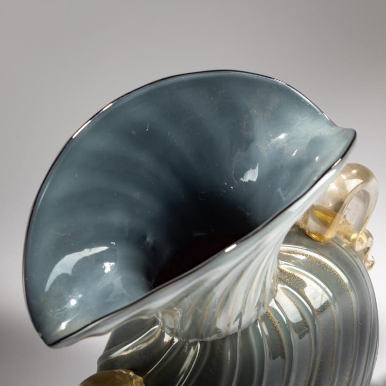 Bild 5 zu Objekt, Henkelvase 'grigio oro', 1936, Alfredo Barbini,Flavio Poli, Barovier Seguso & Ferro., 181B 553