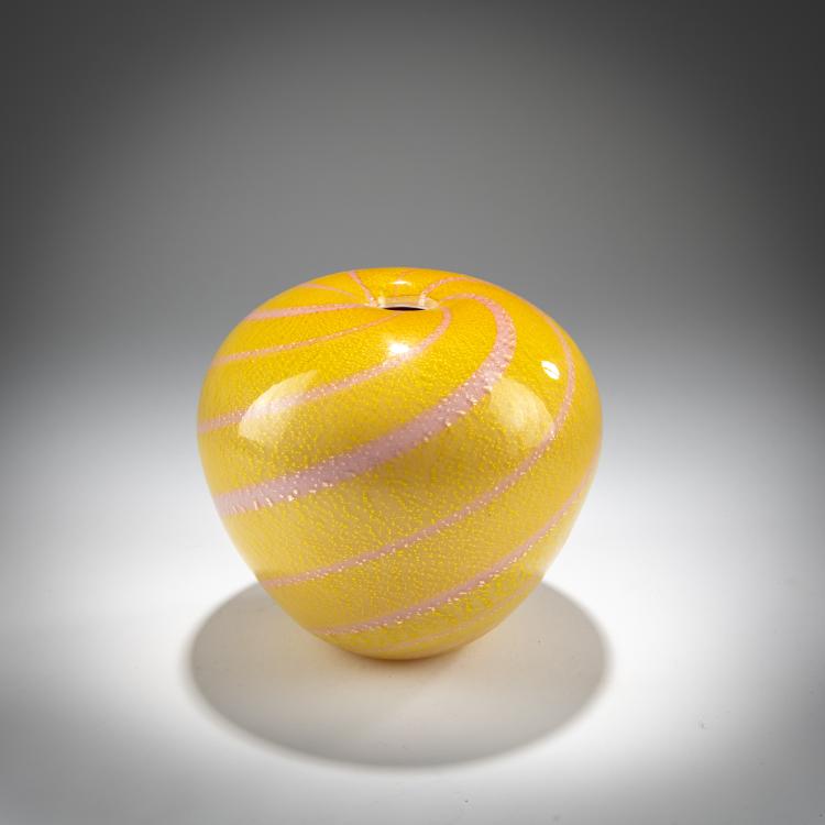 Hauptbild zu Objekt, Vase 'Reazioni policrome', um 1950-52, Giulio Radi, A.Ve.M., Murano, 181B 600