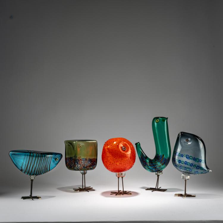 Bild 2 zu Objekt, F&uuml;nf V&ouml;gel 'Pulcino', 1961/62, Alessandro Pianon, Vistosi, Vetreria, Murano, 181B 708