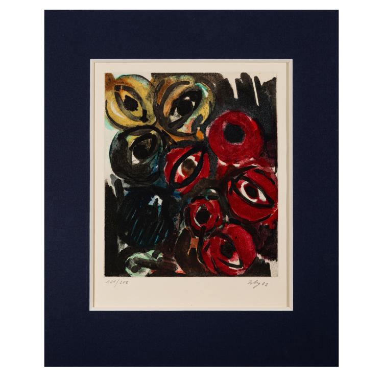 Bild 1 zu Objekt, 'Farbaquatinta 1963 - 2 (NOR)', 1963, Ernst Wilhelm Nay, 181C 773