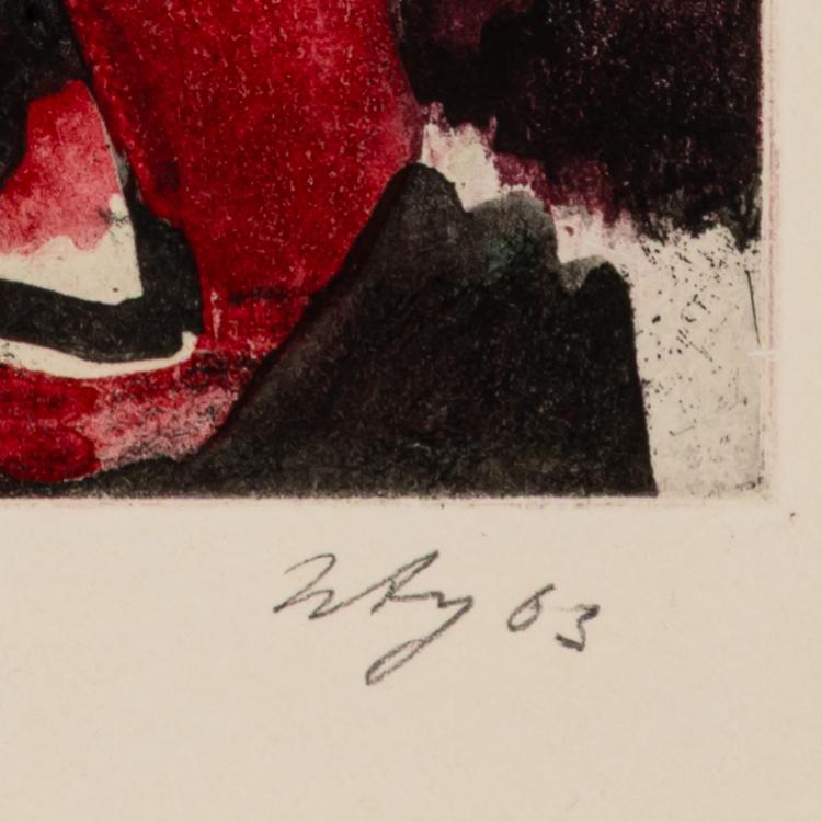 Bild 2 zu Objekt, 'Farbaquatinta 1963 - 2 (NOR)', 1963, Ernst Wilhelm Nay, 181C 773