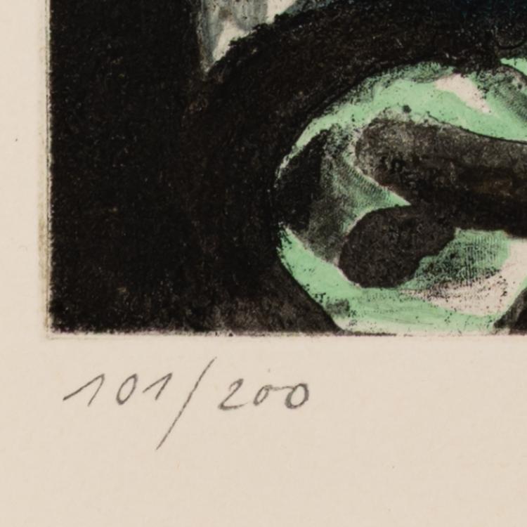 Bild 3 zu Objekt, 'Farbaquatinta 1963 - 2 (NOR)', 1963, Ernst Wilhelm Nay, 181C 773