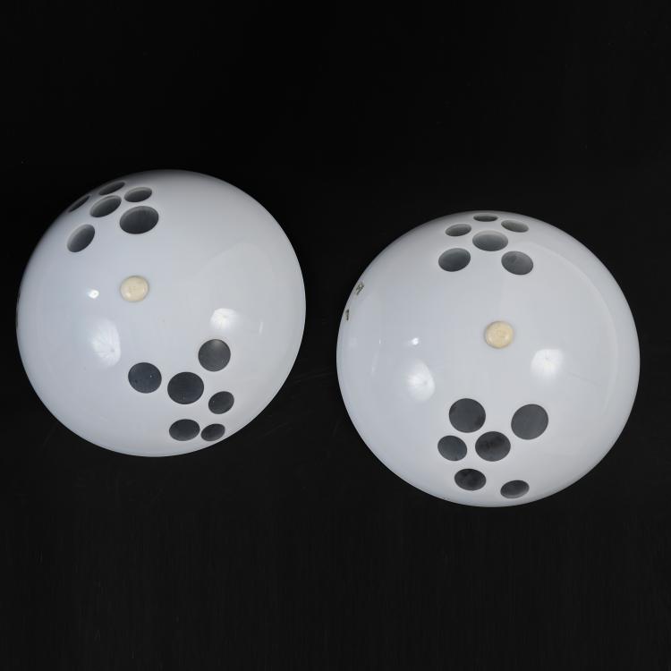 Bild 1 zu Objekt, Two ceiling lights 'LT 356' - 'LT 357', 1984 (design), Carlo Nason (attributed), A.V. Mazzega, Murano, 181A 458