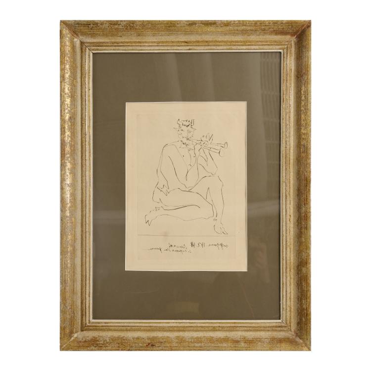 Bild 1 zu Objekt, 'Faune fl&ucirc;tiste II' aus 'Deux Contes', 1948, Pablo Picasso, 181C 733