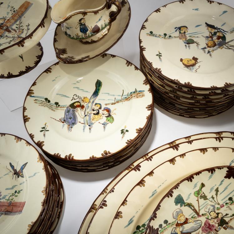 Bild 1 zu Objekt, 43-piece tableware 'Parisien' 1875, Antoine-Albert Richard, Richard-Froment, Barluet & Cie., Creil, 182A 334