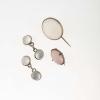 Pin, brooch, pair of cufflinks with moonstones, c. 1900