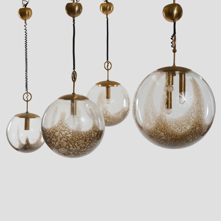 Hauptbild zu Objekt, Four Pendant lights, 1960s (design), Angelo Brotto, Esperia, Poggibonsi, 181A 368