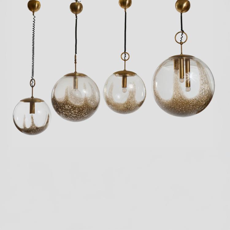 Bild 1 zu Objekt, Four Pendant lights, 1960s (design), Angelo Brotto, Esperia, Poggibonsi, 181A 368