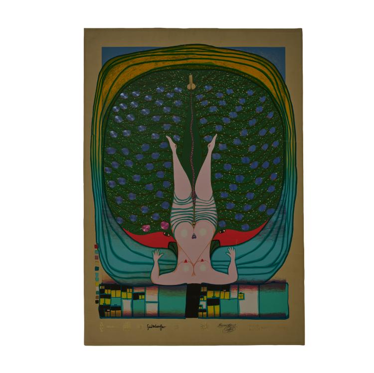 Hauptbild zu Objekt, 'Hommage &agrave; Schr&ouml;der-Sonnenstern', 1972, Friedensreich Hundertwasser, 181C 787