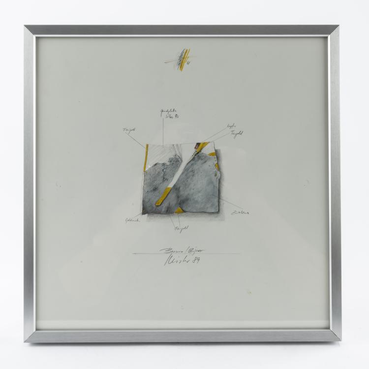 Bild 2 zu Objekt, Brosche und Zeichnung, 1989, Werner Reister, 182D 1052