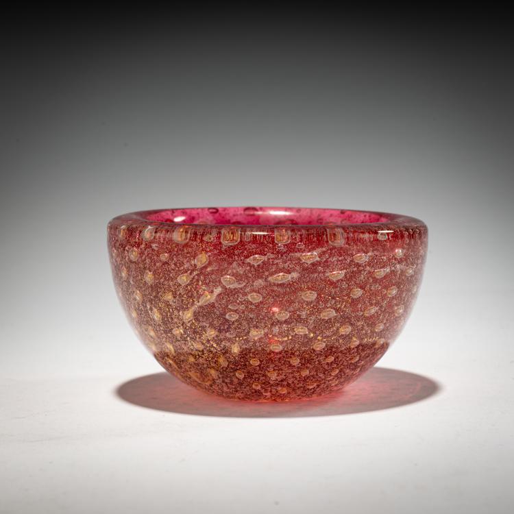 Bild 1 zu Objekt, Small bowl 'Sommerso a bollicine', c. 1935, Carlo Scarpa, Venini, Murano, 181B 577