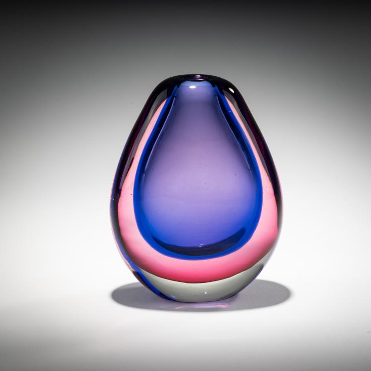Bild 2 zu Objekt, Vase 'Sommerso blu rubino', c. 1954, Flavio Poli, Seguso s.r.l., Murano, 181B 645