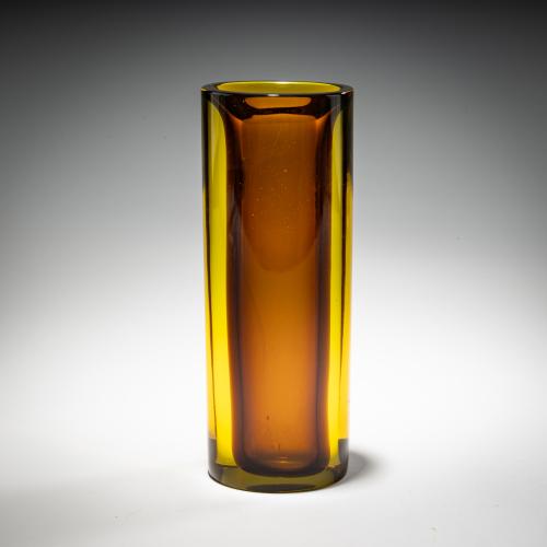 Vase 'Sommerso giallo topazio brusciato', 1957