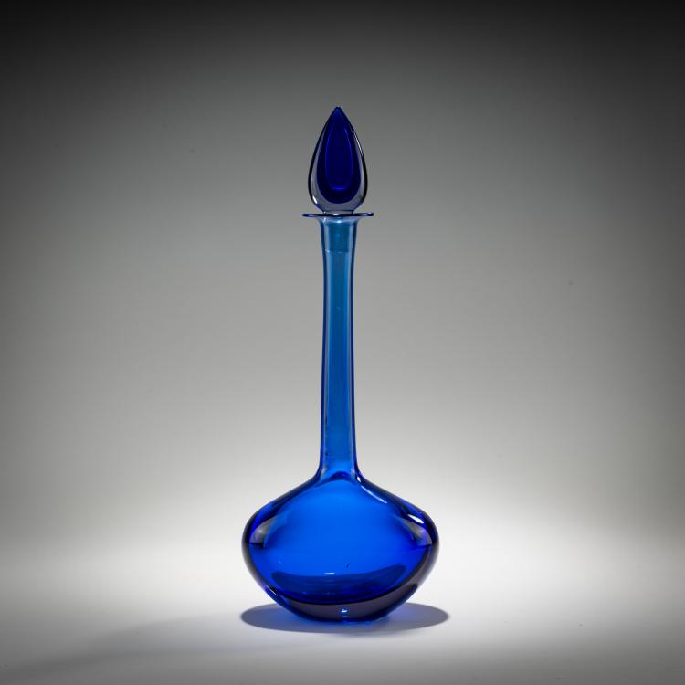 Hauptbild zu Objekt, Bottle with stopper 'Sommerso', 1962, Flavio Poli, Seguso s.r.l., Murano, 181B 655