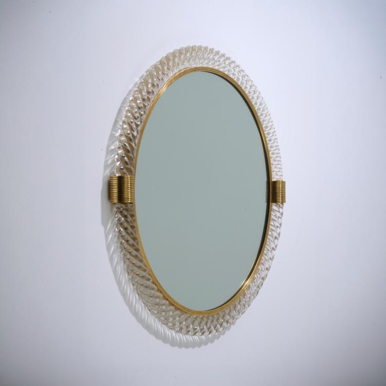 Hauptbild zu Objekt, Wall mirror 'Cordonato', 1950s, Barovier & Toso, Murano, 181A 121