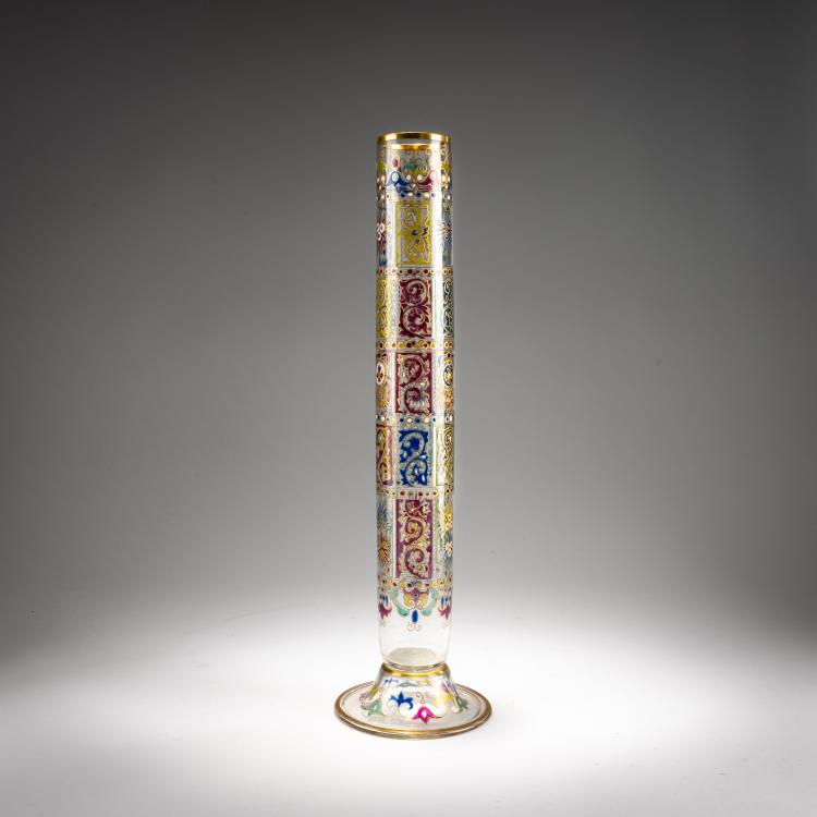 Hauptbild zu Objekt, Tall vase 'Jodphur', c. 1895, Heckert, Fritz, Petersdorf / Piechowice, 182A 244