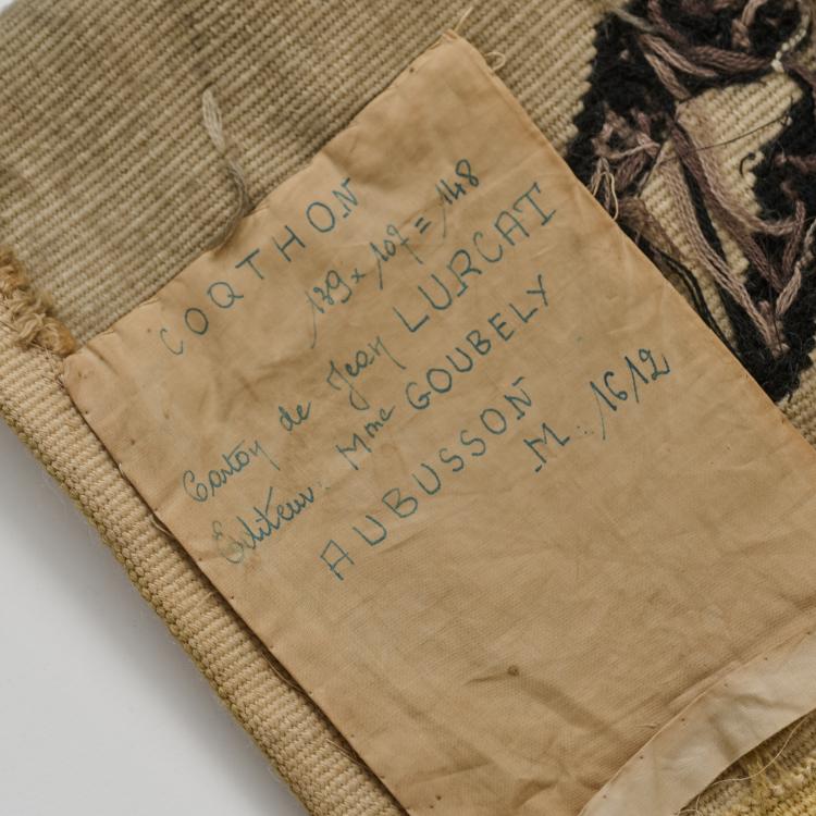 Bild 4 zu Objekt, Tapestry 'Le Coq Thon', c. 1955, Jean Lur&ccedil;at, Goubely, Aubusson, 181A 306