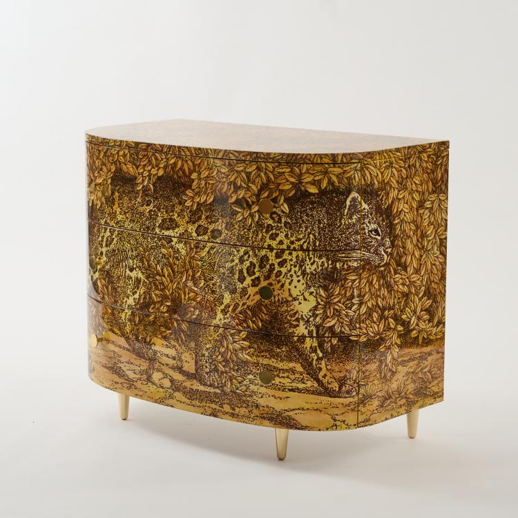 Hauptbild zu Objekt, Kommode 'Leopardo', 1950er Jahre (Entwurf), Piero Fornasetti, Fornasetti, Mailand / Milan, 181A 336