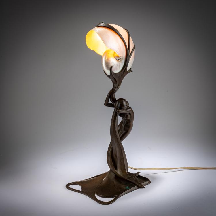 Bild 1 zu Objekt, Nautilus table light, 1899, Gustav Gurschner, Krupp, Arthur, K. K. Kunst-Erzgiesserei, Wien / Vienna, 