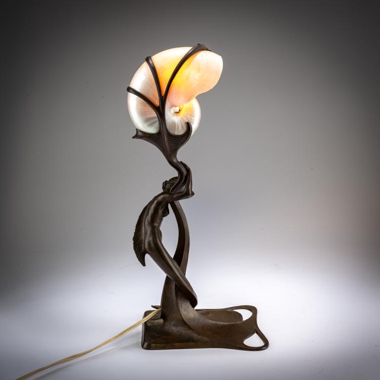 Bild 2 zu Objekt, Nautilus table light, 1899, Gustav Gurschner, Krupp, Arthur, K. K. Kunst-Erzgiesserei, Wien / Vienna, 